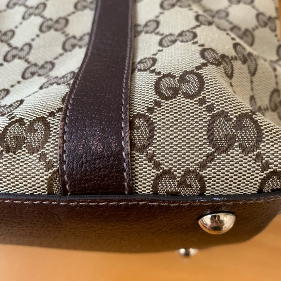 Authentic Gucci Mono Canvas GG Abbey Tote - Picture 7 of 8